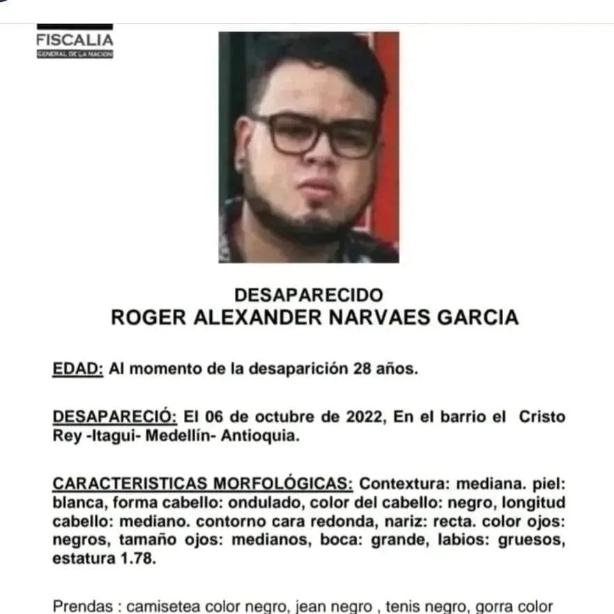 santosnarvaes's tweet photo. 313 dias desaparecido en Medellín @Colombia
Ayudar a difundir🙏
 @14Agosto @petrogustavo @FiscaliaCol @PoliciaColombia @GaulaPolicia @MinjusticiaCo @CancilleriaCol @CancilleriaVE @yvangil @VickyDavilaH @NicolasMaduro @ViceColombia @ViceVenezuela @cruzrojacol @UBPDcolombia https://t.co/7TsiZgDTIH