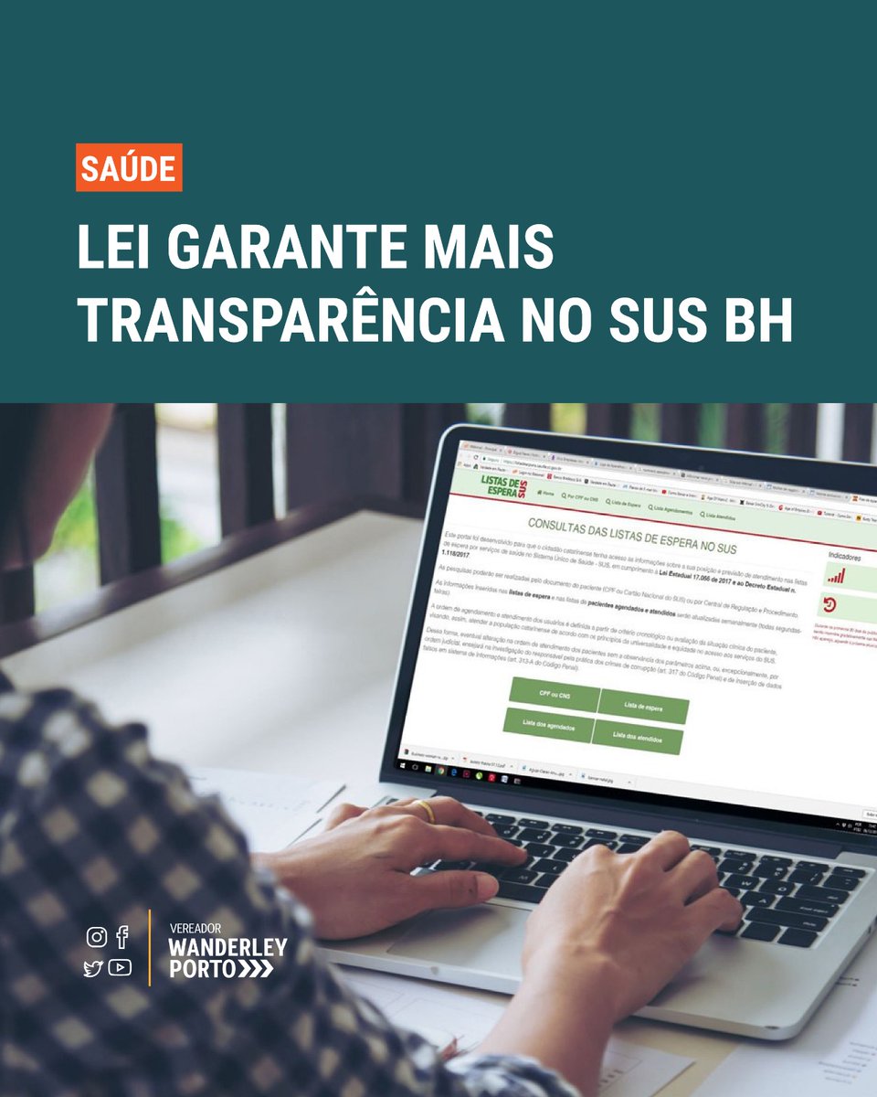 WanderleyPorto4's tweet photo. TEM MEDICO?
Em BH, os pacientes do SUS vão acessar onine a lista dos profissionais de cada unidade de saúde e presencialmente poderão saber quais equipes estão de plantão nas UPAs.
Os direitos são garantidos pela Lei 11.554, da qual sou coautor.
#susbh
#saúdepública https://t.co/ibsEPMrJDx
