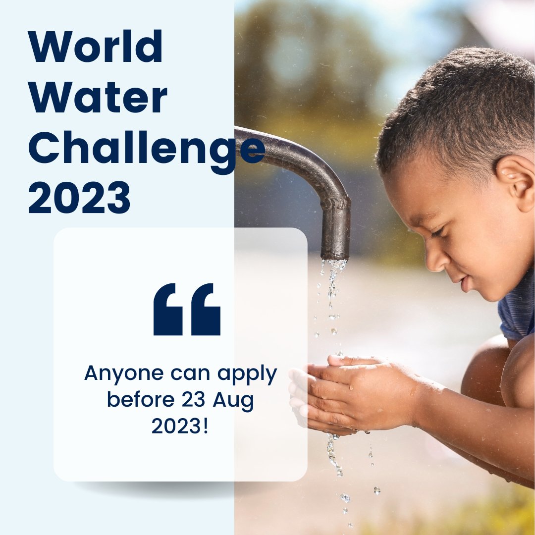📣Submissions open for World Water Challenge 2023!

😍A chance to get Cash Prize and Trophy.

👉Anyone who is interested in contributing to resolving water-related challenges with creative solutions is welcome to submit solutions,

Visit here to apply: www2.fundsforngos.org/?p=116414