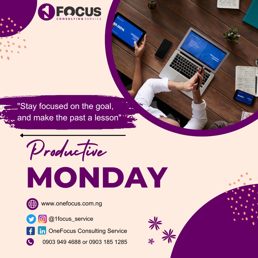 1focus_service's tweet photo. It's a new week
Remember to stay focused .

#MondayMotivation 
#HappyNewWeek 
#onefocusteam
@AborisadeAdeto1 @gift_chinasa @Neniger1 @PORTHARCOURT_ https://t.co/JcbEJBCsdP
