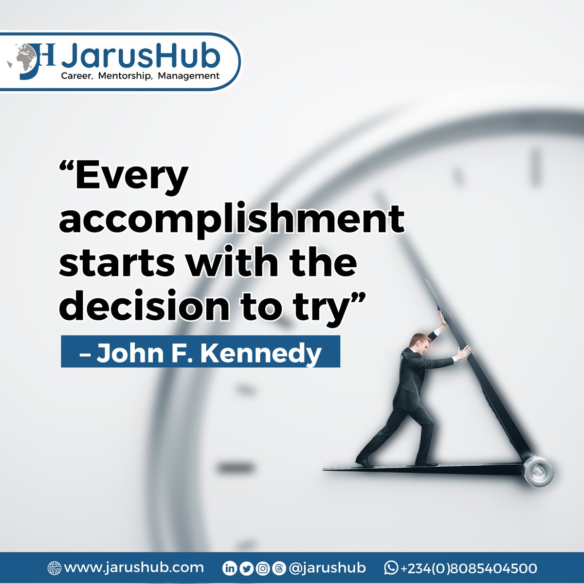 JarusHub's tweet photo. A new day, a new week to chase your dreams. Don't let fear hold you back from achieving your dreams. Take a chance and try."
#MondayMotivation
#JarusHub https://t.co/hoqnXeNCht