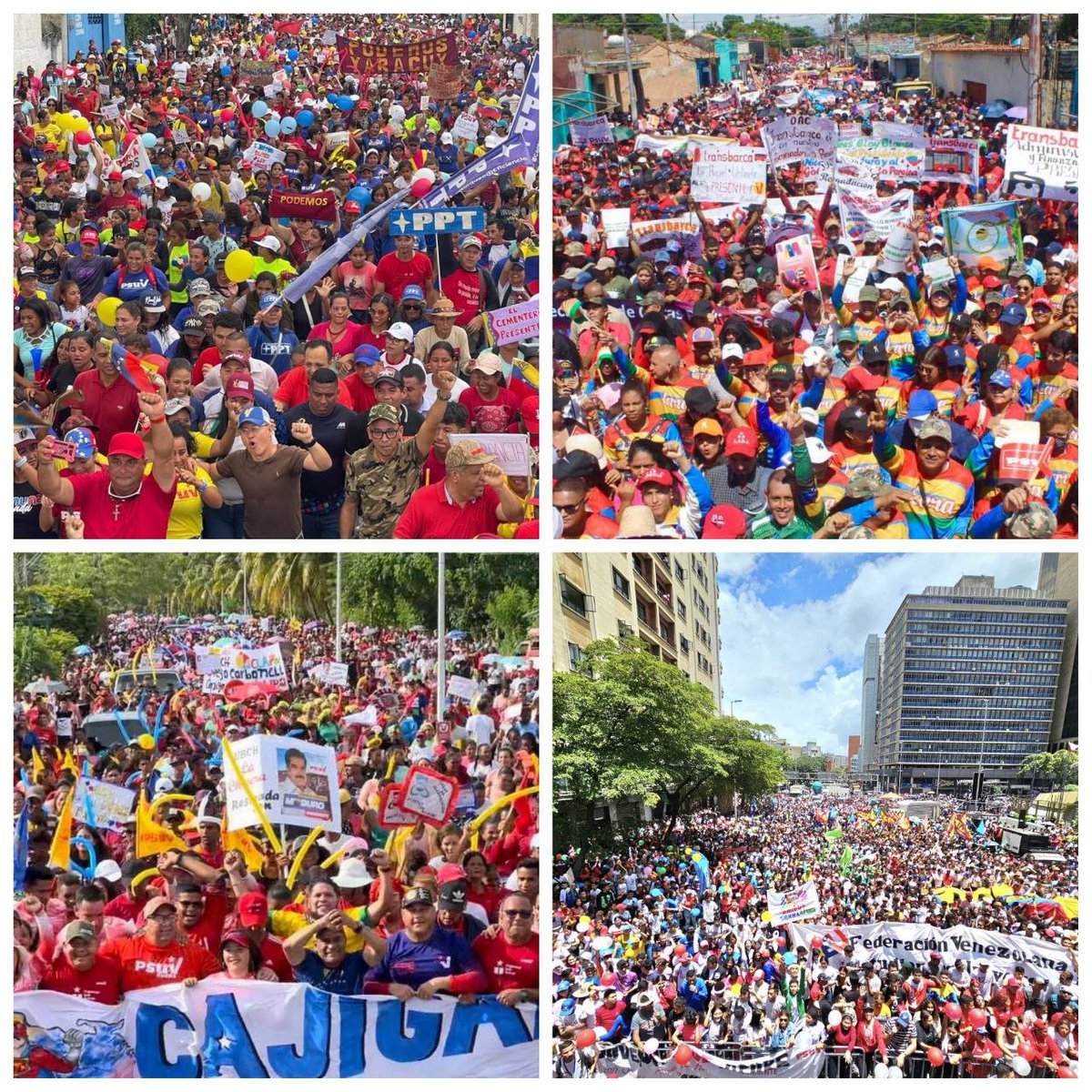 #ElTipoEsMaduro 🔴 El PSUV activo con movilizaciones a nivel nacional para las presidenciales El PSUV en los últimos 7 días realizó actos en apoyo a la reelección de Maduro en 19 estados del país y en 32 municipios: 📍 Yaracuy 📍 Lara 📍 Sucre 📍 Distrito Capital