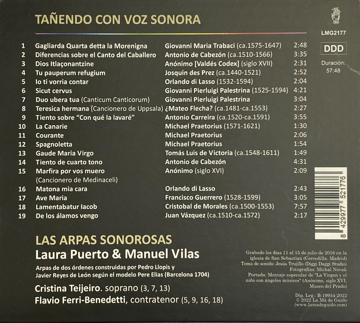 de_noriega's tweet photo. 04/20 #Season2023
#DiscosParaElVerano #DiscsforSummer
📀 Tañendo con voz sonora"
Ensemble Las Arpas Sonorosas
Laura Puerto & Manuel Vilas, arpas
Con
Cristina Teijeiro, soprano
Flavio Ferri-Benedetti, contratenor
@FFBenedetti
#LaMàdeGuido
https://t.co/shT4Jhukfs https://t.co/KbMFTdd92a