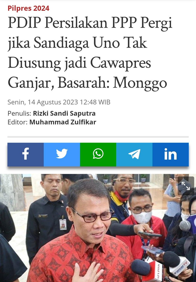 03__nakula's tweet photo. PDI-P persilahkan PPP pergi jika Sandiaga Uno tak jadi Cawapres Ganjar.
Koalisi harus berdasar kesukarelaan dengan tujuan kemajuan bangsa, bukan berdasar Ego dan ancam mengancam. 

Ini yang saya suka dari PDI-P, berpegang teguh pada prinsip. 👍 https://t.co/tyzGHUF4bB
