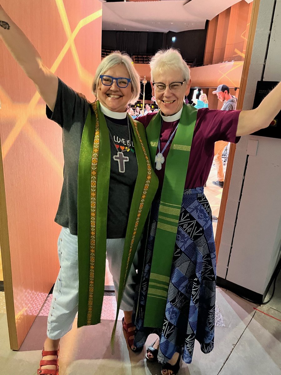 With my dear colleague <a href="/PrimateLinda/">Archbishop Linda Nicholls</a> at <a href="/claygathering/">claygathering</a> ! <a href="/ELCICinfo/">ELCIC</a> <a href="/generalsynod/">Anglican Church of Canada—ACC</a>