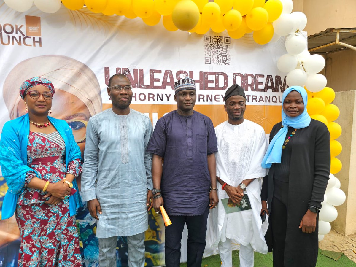 On 5th August, at the book launch of @d_LegalEagle #UnleashedDreams with Dr Amina Ahmed El Imam @amkmusty,  @SirJarus, Speaker KWHA @DanladiSY, Hon @Rukayatshittu06 and myself. Dr Amina was the book reviewer.

Well deserved nomination by Governor @RealAARahman #PrideOfOffa