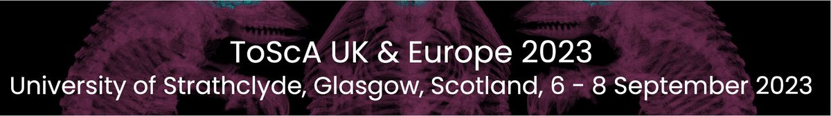 Registration for ToScA UK &amp; Europe is open now. 
1 day of workshops and 2 days of brilliant talks. Tomography methods and applications, covering life science/bio, geo, mat sci, heritage, space, and more. See you there!
toscainternational.org/2023-strath/we…