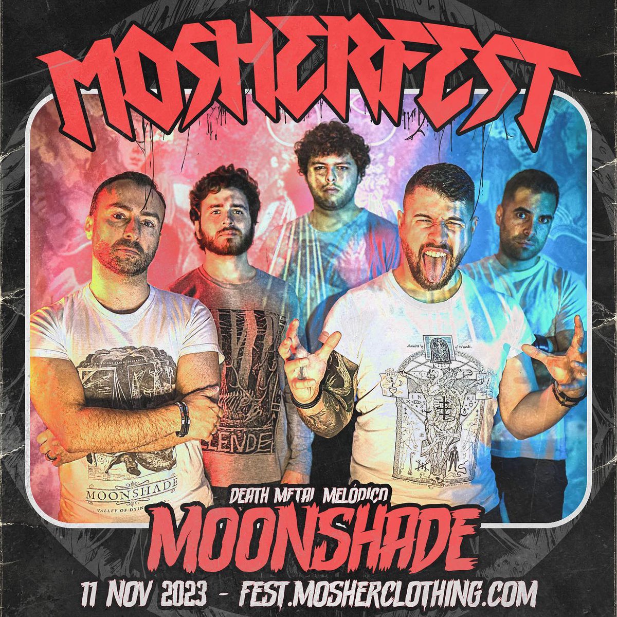moonshadeband's tweet photo. 🔥 𝑴𝑶𝑶𝑵𝑺𝑯𝑨𝑫𝑬 // 𝑴𝑶𝑺𝑯𝑬𝑹 𝑭𝑬𝑺𝑻 🔥
We'll be haunting the stage of the mighty Mosher Fest in Coimbra!!
BE THERE
🌙 FOLLOW ➡️@MosherClothing
#moonshade #awstsa #metal #metalmusic #metalfestival #livemusic #melodicdeathmetal #metalcore #deathmetal https://t.co/YyynnpxdV3