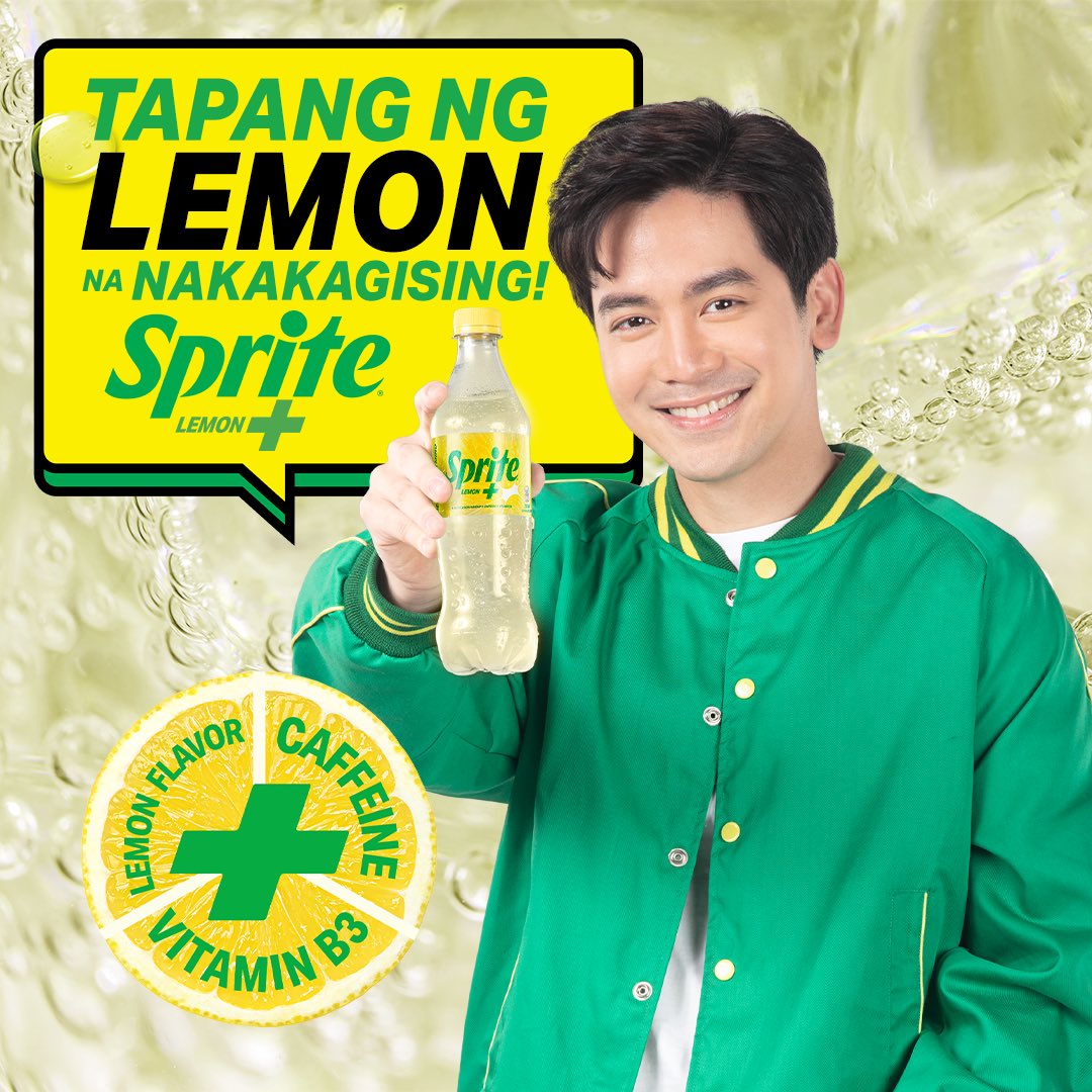 iamjoshuagarcia's tweet photo. Iwasan ang mga sabaw at lutang moments with Sprite Lemon+ dahil meron ‘tong tapang ng lemon na nakakagising, plus caffeine, at vitamin B3!

Tikman niyo na rin! Available in leading supermarkets nationwide.

#TapangNgLemonNaNakakagising
#SpriteLemonPLUS
#SpriteLemonPH https://t.co/X3T4HTC58V