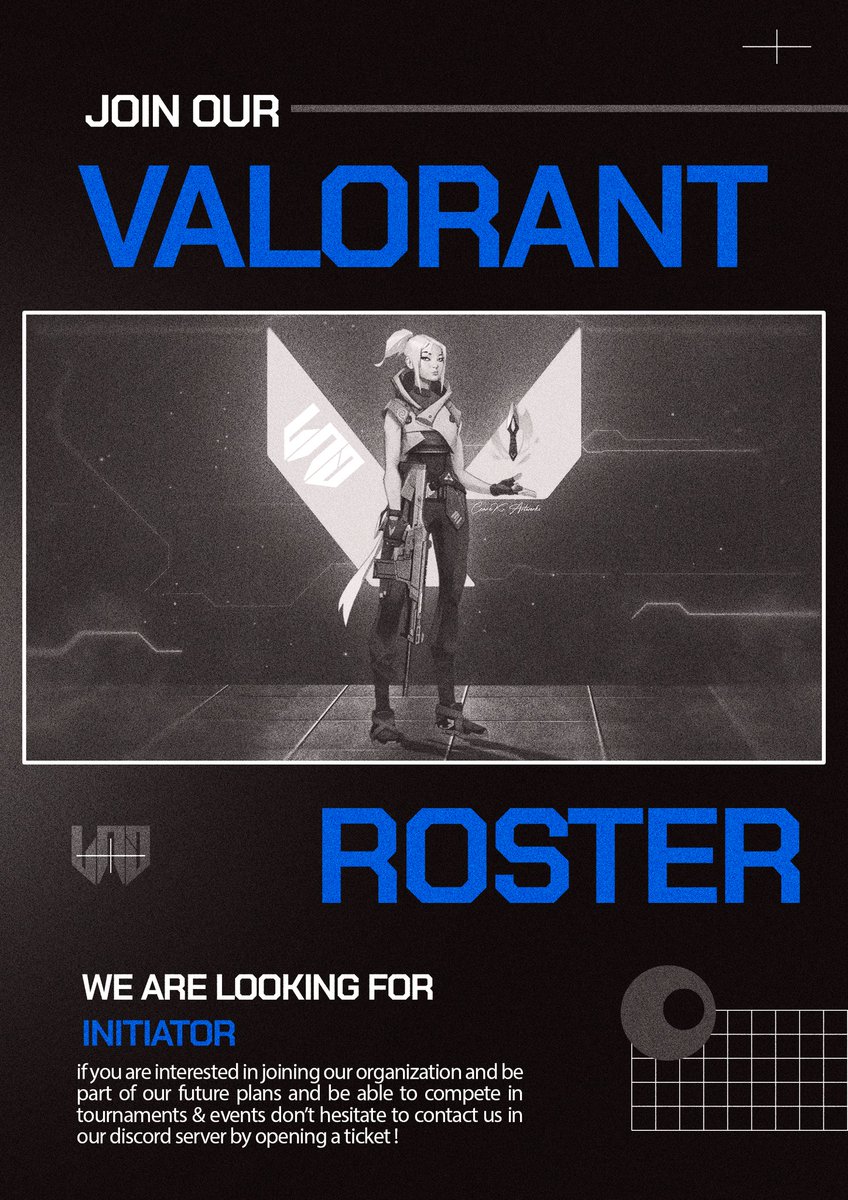 If you are a Valorant Initiator you now have a chance of  joining our Roster

#LNDUP #Gaming #Valorant #esports