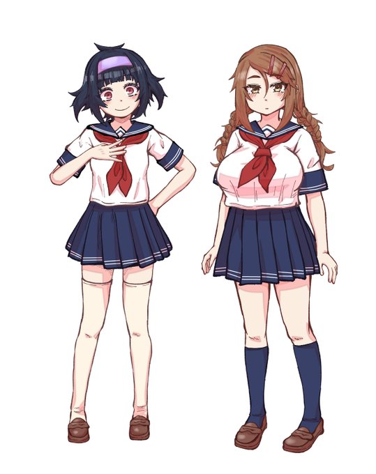 この間の子ら髪型とか少し変えて。もちょい練る 