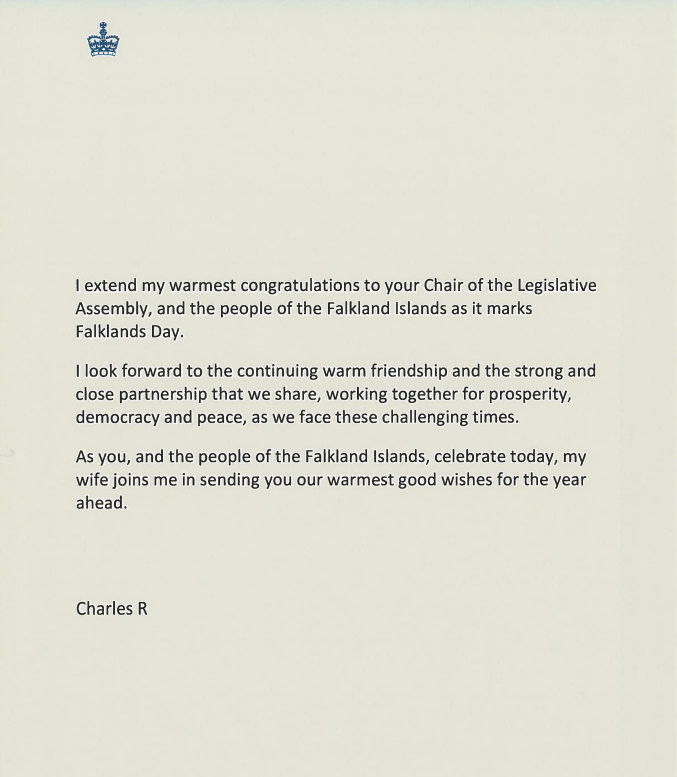 GHFalklands's tweet photo. Happy #FalklandsDay! 🇫🇰 431 years ago, the Falkland Islands were sighted by British explorer, John Davis.

To mark the occasion, HM The King sent a message to the people of the Falkland Islands. 

#Falklands https://t.co/AuEAQVe2T0