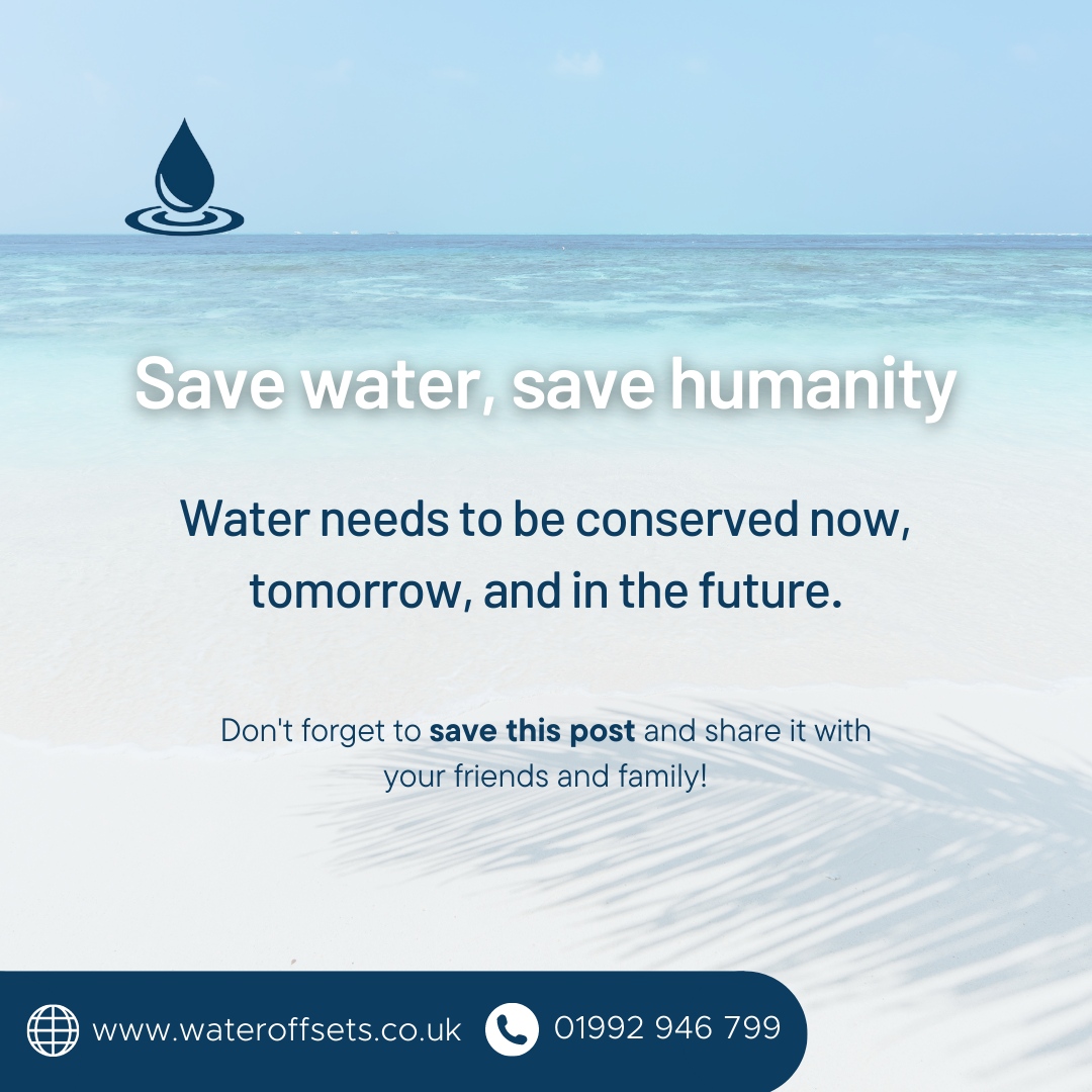 Spread awareness...share this post with your friends and family. 🙌🌍 

#WaterOffsets #WaterNeutrality #WaterStress #WaterWise #SaveSammy #Webinar #WaterPreservation #SaveWater #GreywaterRecycling #WaterEfficient #Architect #UKBusiness #WaterShortages