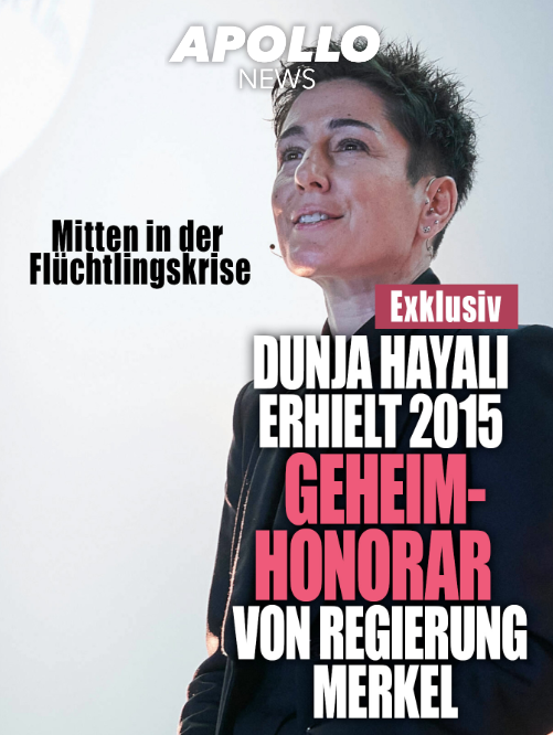 apollo_news_de's tweet photo. Exklusiv: Kaum einer unterstützte Merkel in der Flüchtlingskrise so vehement wie ZDF-Journalistin Dunja Hayali.

Unsere Recherche zeigt: Parallel erhielt Hayali 2015 ein Geheim-Honorar von der Bundesregierung - per "freihändiger Auftragsvergabe".

https://t.co/XU9gLbKkZb https://t.co/aoCRgotIhz