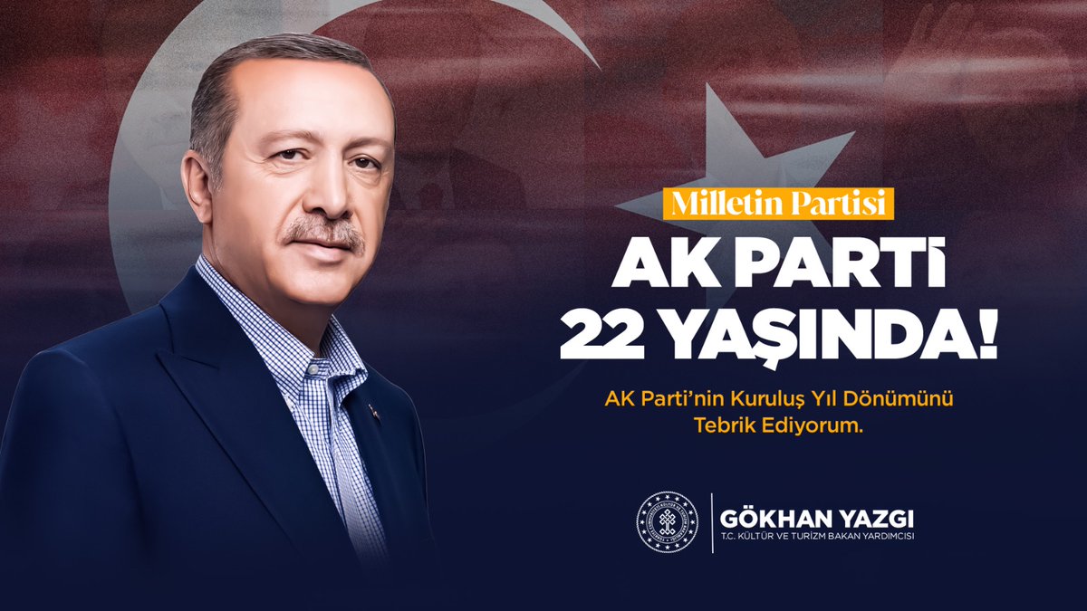 “Büyük ve güçlü Türkiye” sloganıyla çıktığımız bu yolda milletimizle kol kola yürümeye devam ediyoruz.

Cumhurbaşkanımız Sayın Recep Tayyip Erdoğan’ın liderliğinde, millete hizmet için nice yıllara.

 #AKParti22Yaşında