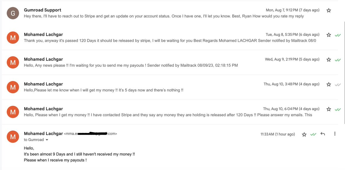 CharahiilSimo's tweet photo. @jackzerby @gumroad Can anyone answer my emails please !! https://t.co/65MsLdYNnO