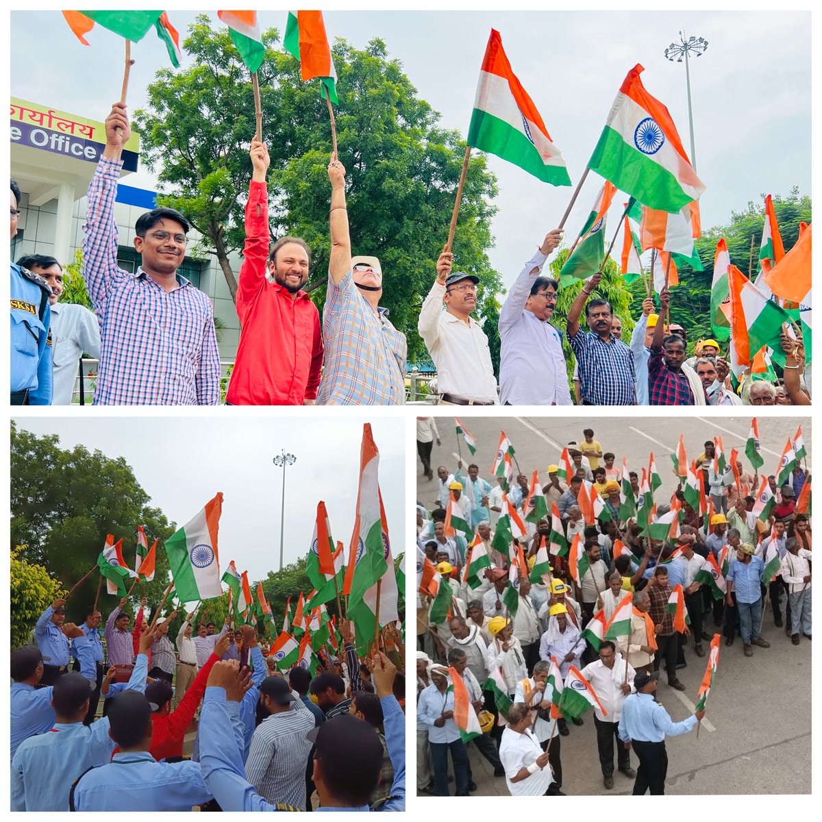 IOCMathuraBP's tweet photo. 'Har Ghar Tiranga'
 Campaign celebrated at Mathura Bottling Plant today with All officers, staff, contract labours and TT crew.
@Bohrashyam2 @ioclupso2 @IndianOilcl @DirMktg_iocl @ChairmanIOCL https://t.co/A8I1N6s5ru