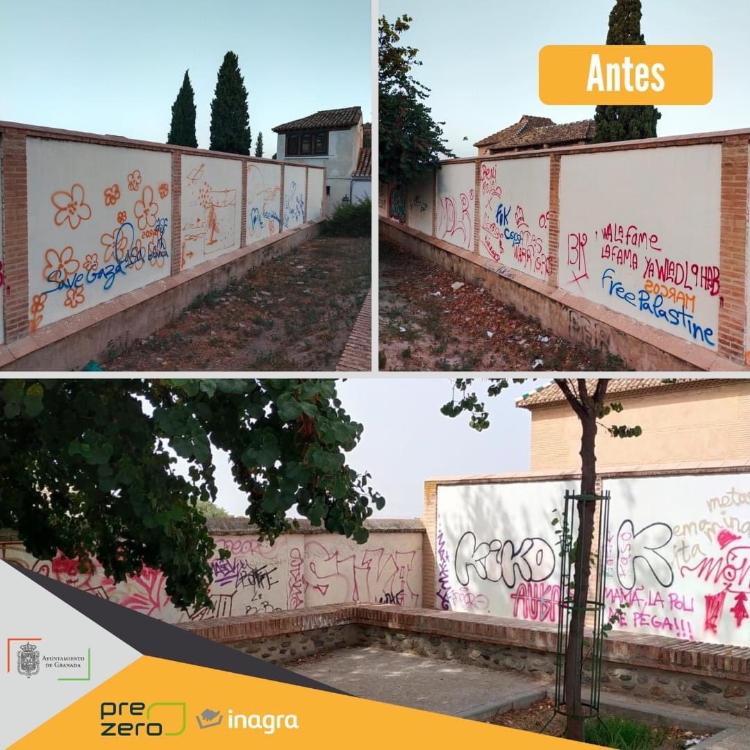 Fran_Almohalla's tweet photo. Es un trabajo arduo pero no hay nada más gratificante que mirar el antes y el después de un espacio ya liberado de pintadas vandálicas en nuestro Albayzin…sin duda que será un camino difícil pero el rumbo está marcado..seguimos 💪💪 📷Inagra https://t.co/FwHwTgzwYE