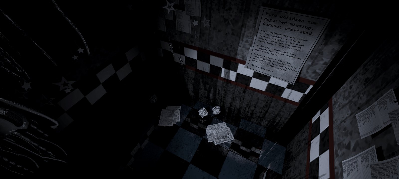 Alfathyrio on Game Jolt: Withered Freddy and Chica in the right corner of  FNAF 1.