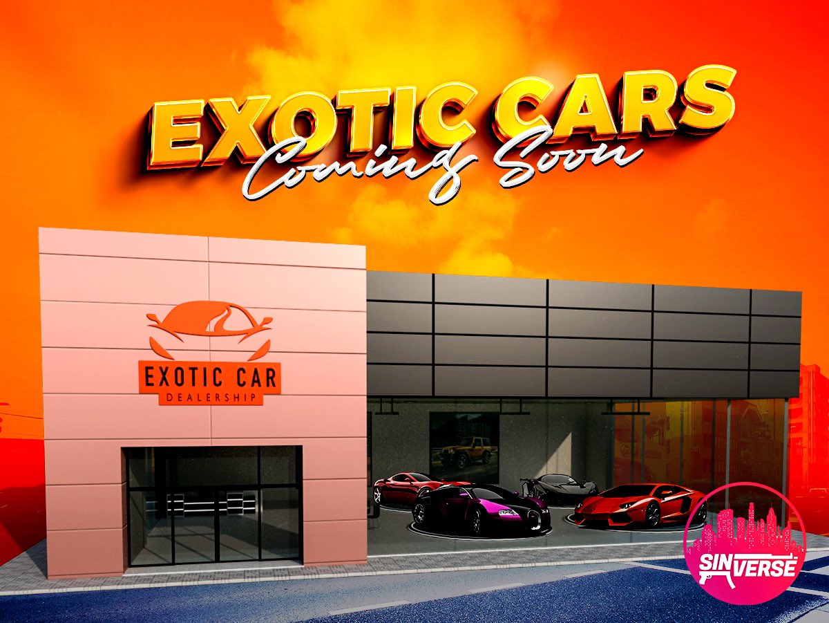 What's the ultimate desire of crypto kingpins? 🚀 A Lambo purchased with $SIN on the Blockchain! 

From Bugatti to Ferrari, our showroom's a haven for your #metaverse supercar dreams. 

Get ready to ride or die in the SinVerse! 🏎️💰 🔫