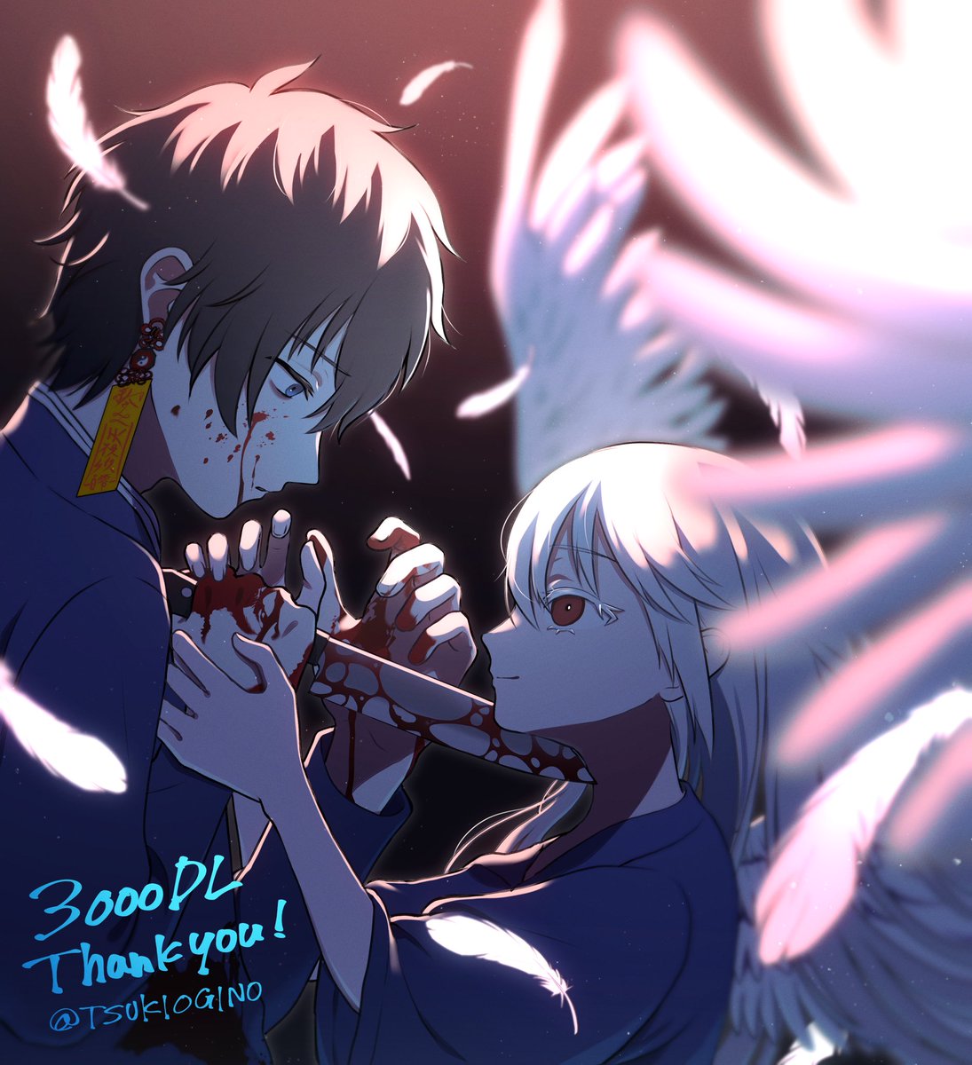 bakibulu's tweet photo. ㊗️ #食糧天使  3000DL OVER！
イラストレーター @TSUKIOGINO より
お祝いイラストが届きました໒꒱· ﾟ

たくさんプレイしていただき
本当にありがとうございます！

続編情報はリプツリーにて🥩
今後とも爆爆赤青をよろしくお願い致します。

☯️プレイはこちら☯️
https://t.co/8mfo9ZeCGn https://t.co/UizgArIz4e