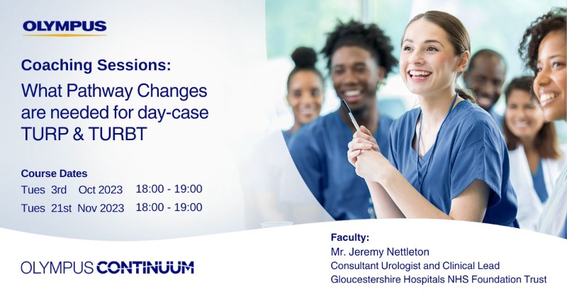 OlympusMedUKIE's tweet photo. π Calling all #urologists interested in #PathwayTransformation
Learn how to implement your own #DayCase pathway for #TURP & #TURBT with our 1-hour virtual coaching sessions with @NettletonJeremy π
Register now for free https://t.co/0pEGfRPcTF
#UroSoMe #Prostate #BPH #Urology