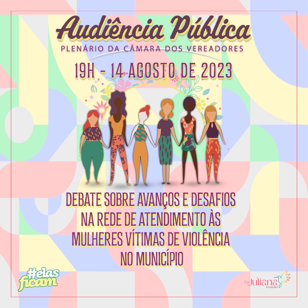 Junacamara's tweet image. A Câmara Municipal de Americana realiza hoje, a partir das 19h, audiência pública para debater os avanços obtidos e os desafios existentes na rede de atendimento a mulheres vítimas de violência no município.

Participe, sua presença é importante!!