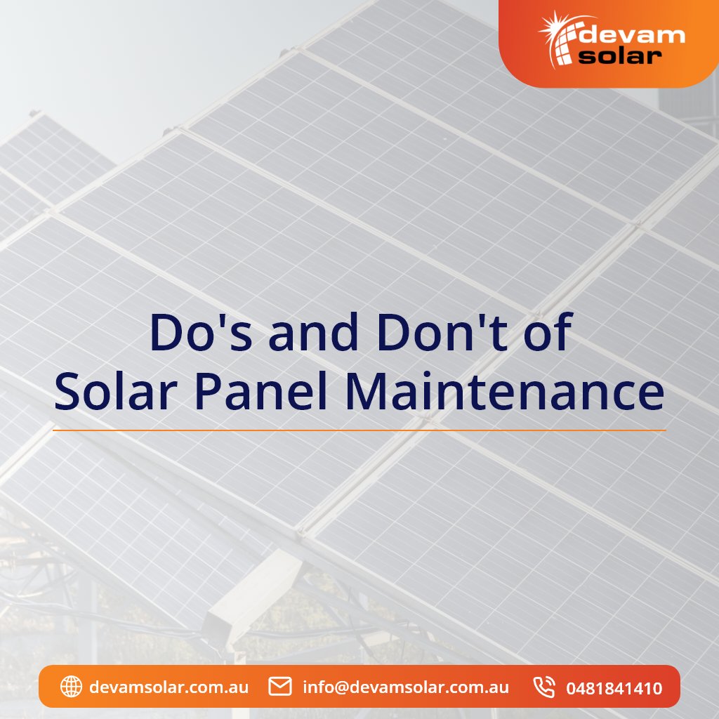 DevamSolar's tweet photo. How should you take care of #SolarPanels? You will find here some Do's and Don't #tips that will help you get the most out of your #solarinvestment!
𝗙𝗼𝗹𝗹𝗼𝘄 𝗗𝗲𝘃𝗮𝗺 𝗦𝗼𝗹𝗮𝗿, 𝘃𝗶𝘀𝗶𝘁 𝗵𝘁𝘁𝗽𝘀://𝘄𝘄𝘄.𝗱𝗲𝘃𝗮𝗺𝘀𝗼𝗹𝗮𝗿.𝗰𝗼𝗺.𝗮𝘂/ 𝗳𝗼𝗿 𝗺𝗼𝗿𝗲.
#Panel #solar https://t.co/sK9nMo2MhA