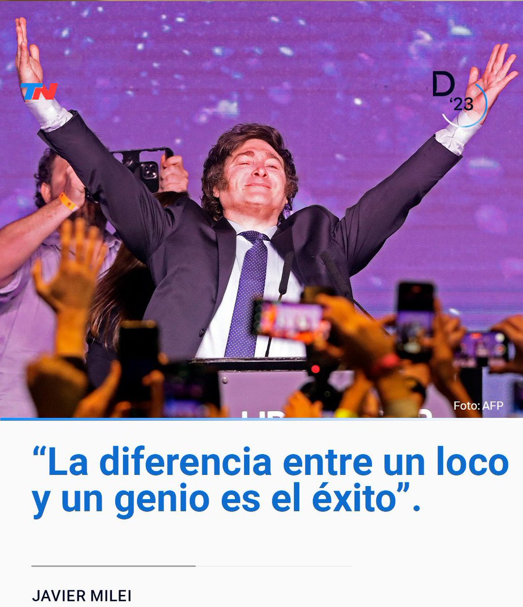 eduardomenoni's tweet photo. Javier Milei es el fenómeno que ha movido a todos los políticos hacia la derecha. La región celebra su victoria 🇦🇷 Latinoamérica se merece vivir sin el comunismo, que es una mafia empobrecedora. ¡La libertad avanza! https://t.co/ElZbqId8ZE