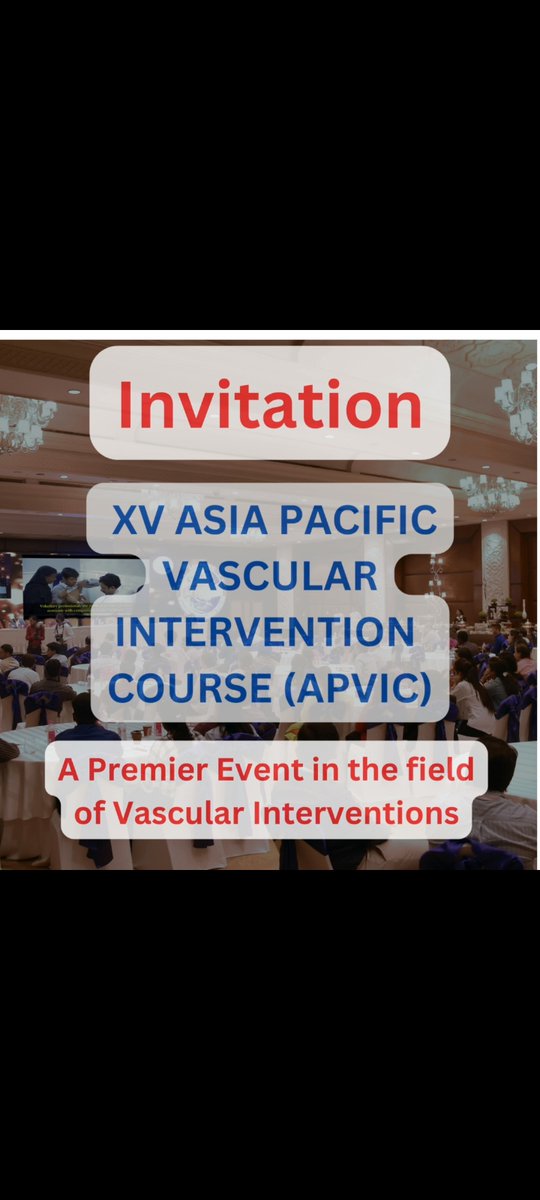 apvsindia's tweet photo. XV ASIA PACIFIC VASCULAR INTERVENTION COURSE is inviting you to attend the conference for Vascular Interventions.

Date - 25th to 27th August 2023
Venue - The Oberoi, New Delhi.

To register, mail us at
nnkhannaapvic@gmail.com

#cardiologist#cardiology#hearthealth#doctors#doctor https://t.co/ebW3qv4y1I