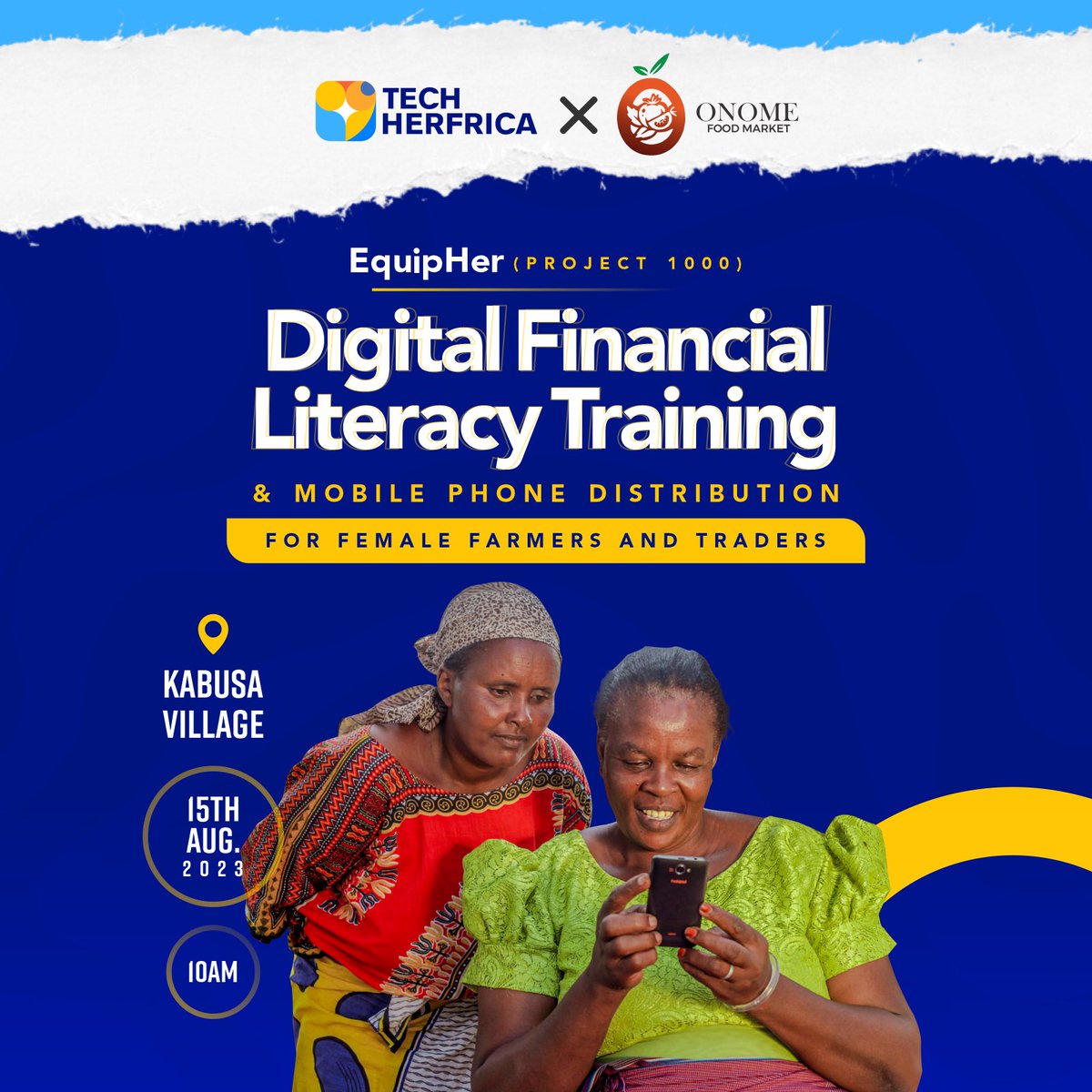TechHerfrica's tweet photo. The #EquipHer project 1000 is heading to Kabusa market in Abuja! Thanks to our partner Onome foods, we will be empowering 40 incredible women tomorrow!!

#techherfrica https://t.co/whIPl8LxT4