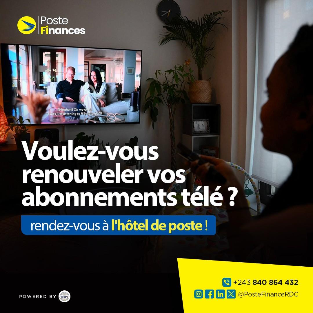 rdc_poste's tweet image. Vous voulez renouveler vos abonnements télé ?

Rendez-vous à 📍 l&apos;hôtel de Poste, sise 1009, Boulevard du 30 Juin, Kinshasa -Gombe.

Contact : +243 840 864 432

#PosteFinances #ServicesFinanciers #SCPT