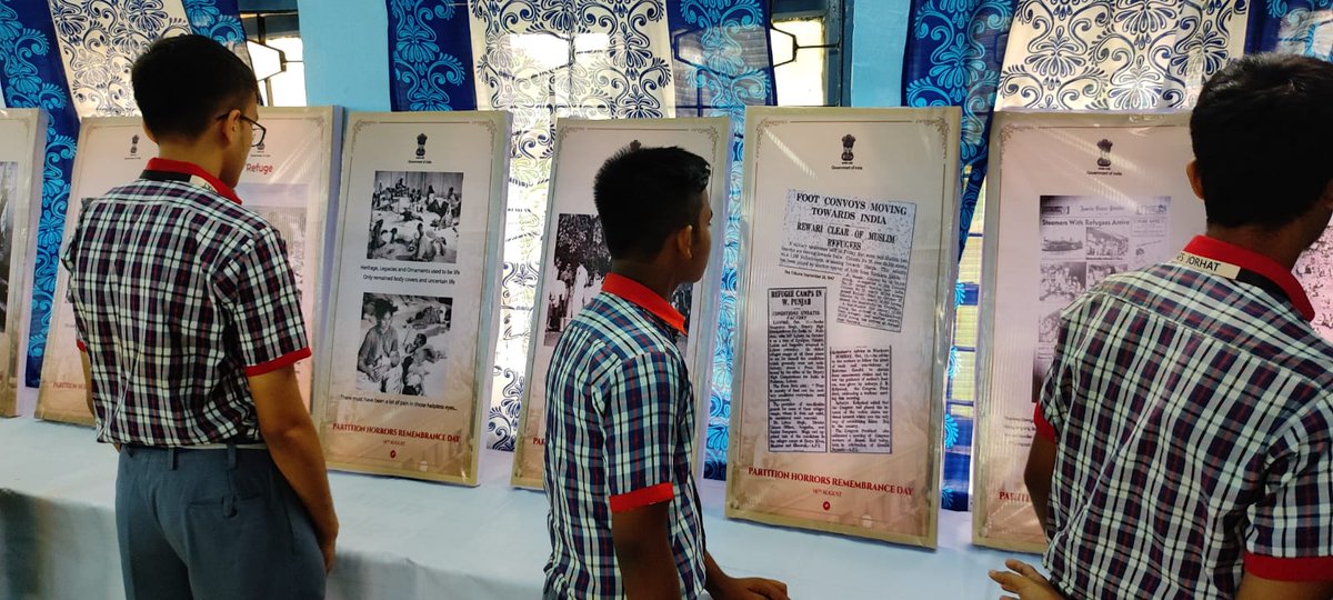 jorhat_kv's tweet photo. Partition Horrors Remembrance Day EXHIBITION in KV NO.1 AFS JORHAT 
#KVS
#KVAFSJORHAT 
@dpradhanbjp @EduMinOfIndia @GuwahatiKvs @KVS_HQ https://t.co/RvpWK090w7