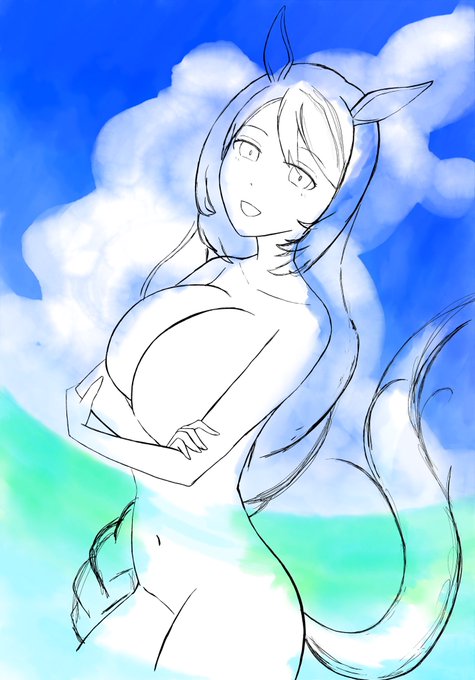 今描いてるラフです。(センシティブじゃないよ) 