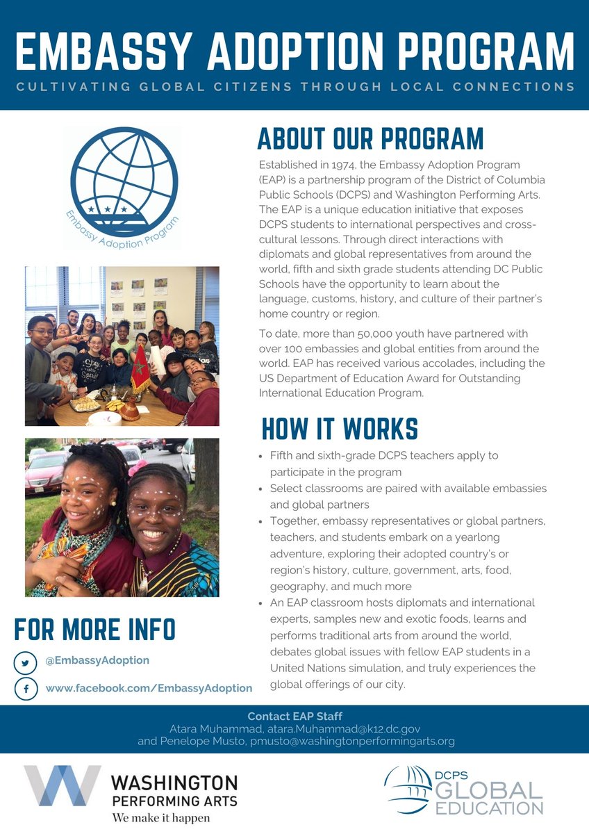 The Embassy Adoption Program Application deadline has been extended to Wednesday, August 30! Click the link to apply! forms.gle/2wH6xPv8VW1ceE…