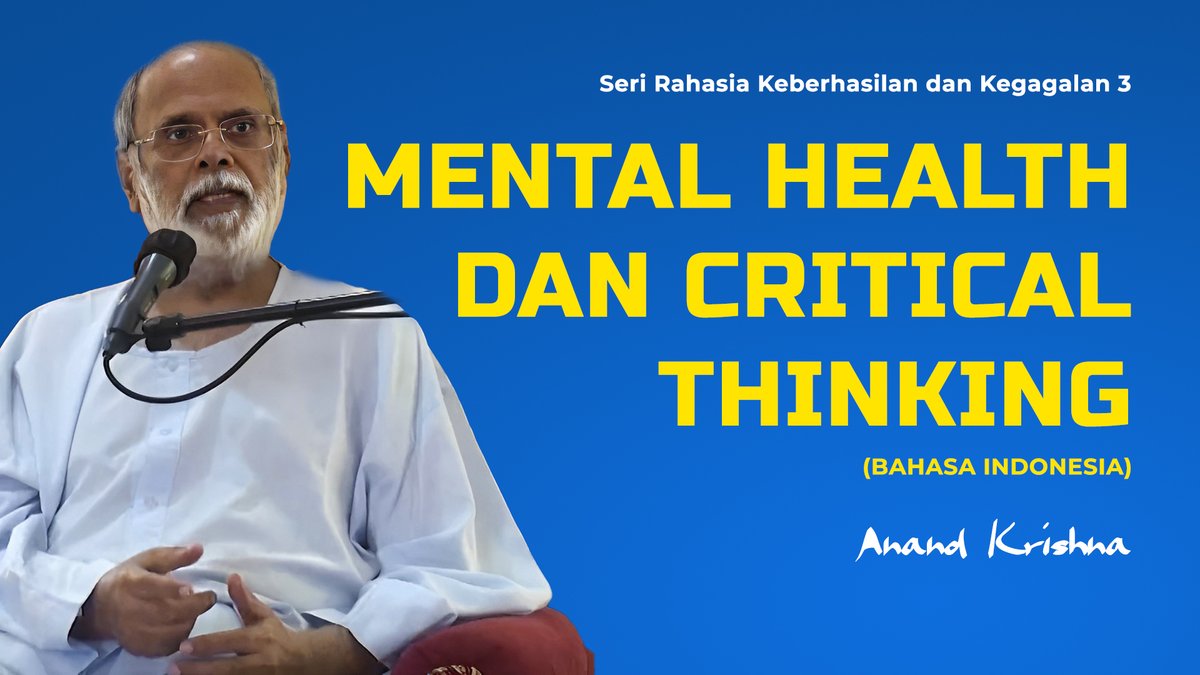 AnandAshram's tweet photo. #GangguanMental Meningkat Drastis. Saatnya #PemberdayaanDiri, Kembangkan #Intuisi

Dengarkan @Anand_Krishna_ 
▶️ https://t.co/bwfRAipZXq

#KesehatanMental #BerpikirKritis #CriticalThinking #Viveka #MobilListrik #EnergiMatahari #Kesuksesan #Kegagalan #RahasiaSukses #AnandKrishna https://t.co/YgaULiUWLU