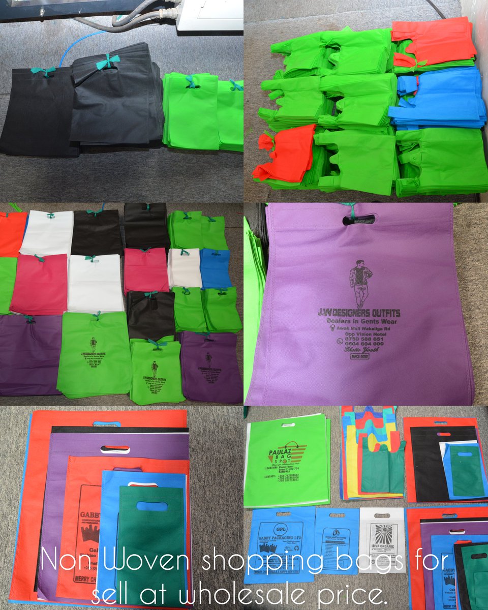 AditrekConsult's tweet photo. For sale: High Quality Non-woven Bags at factory prices sold in Cartons. W cut and D cut designs. Different colors. Affordable prices. Alternative solution to traditional plastic ones. Options to brand available. Call: 0702-899777 for more info. https://t.co/pauDgz8o6z
