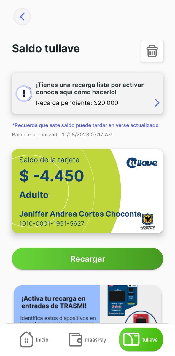 Cortesjeniffer2's tweet photo. Señores @TransMilenio  quien  me responde por  el saldo  cargado  bajo su plataforma  mass  al realizar la recarga  en el bus dice recargando pero nunca termina  el proceso https://t.co/lknV9YbbeM