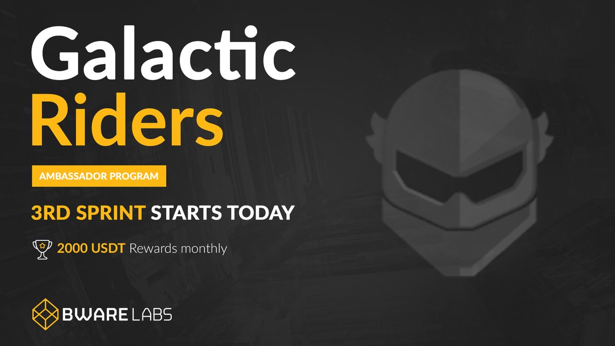 🌑 We’re in the SECOND MONTH of the “Galactic Riders” Ambassador Program! ☄️

🫶 There’s been AMAZING content so far and we’re very impressed with your guys’ input! 

✍️ Got that flare for content making? Check out what’s new in this sprint and sign up!

👇