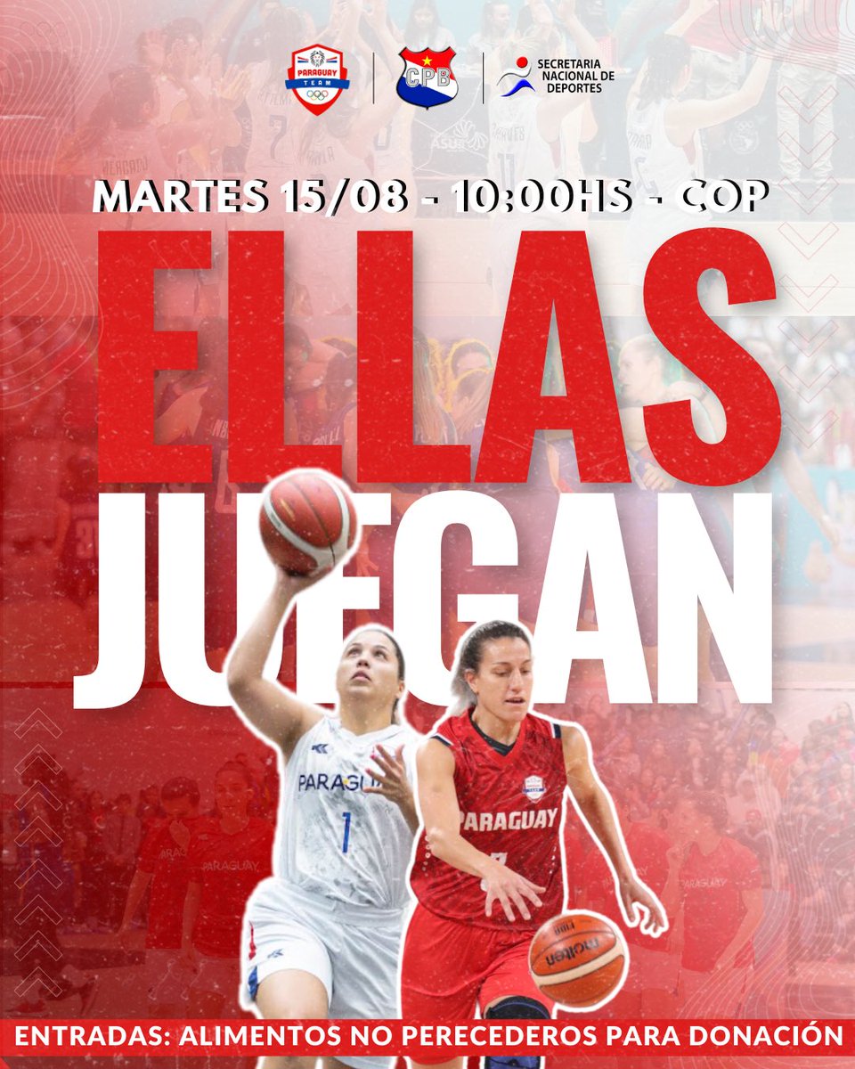 Vuelven ELLAS ⛹🏻‍♀️🇵🇾
Mañana a las 10:00 am las chicas de la seleccion Paraguaya de basket juegan un amistoso Paraguay Blanco Vs Paraguay Rojo en el <a href="/coparaguay/">Comité Olímpico Pyo</a> ,es un gran momento para cerrar la mini concentración, compartir con ellas y conocerles de cerca 💪🏻