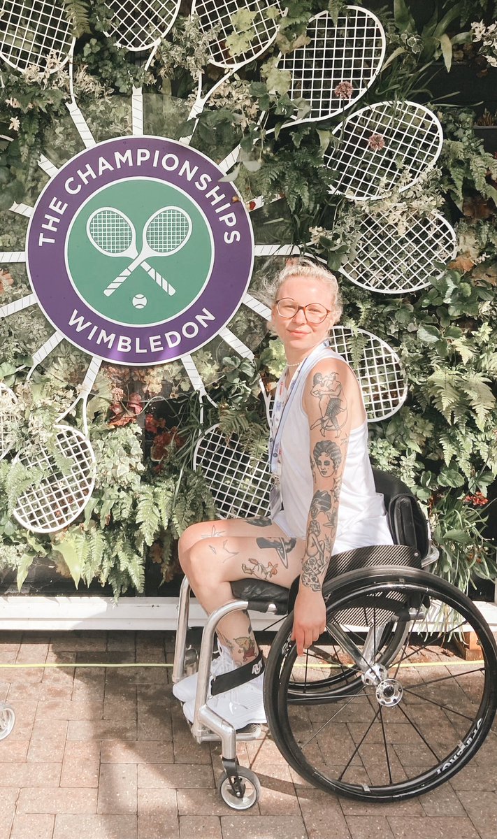 beodwski's tweet photo. With so much pride I can announce that I’m a Women’s Wheelchair Tennis champion of #playyourwaytowimbledon 🏆 it has been a dream and more! This was the one to win ♥️ @WChairTennisGB @LTACompetitions @wedotennisuk @Wimbledon @VodafoneUK @head_tennis https://t.co/xSYY6m5eYR