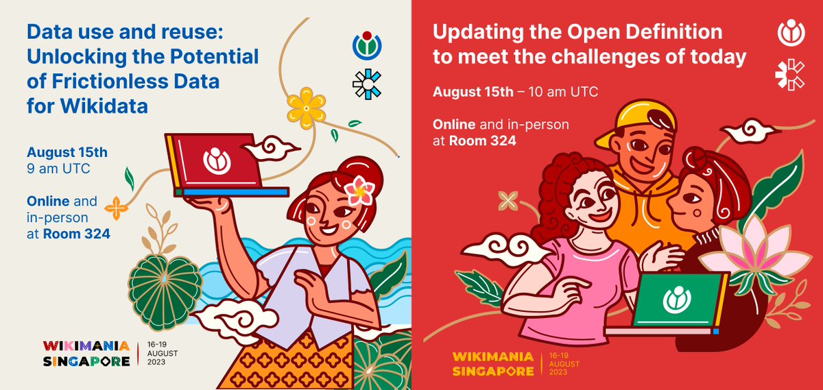 nikeshbalami's tweet image. Are you attending @Wikimania in Singapore or online! 

Join me and my colleagues from @OKFN tomorrow for 2 sessions, where we will be talking about #FAIRdata workflows with #FrictionlessData &amp;amp; #OpenDefinition.

Details 👇
1️⃣ eventyay.com/e/8f889410/ses…
2️⃣ eventyay.com/e/8f889410/ses…