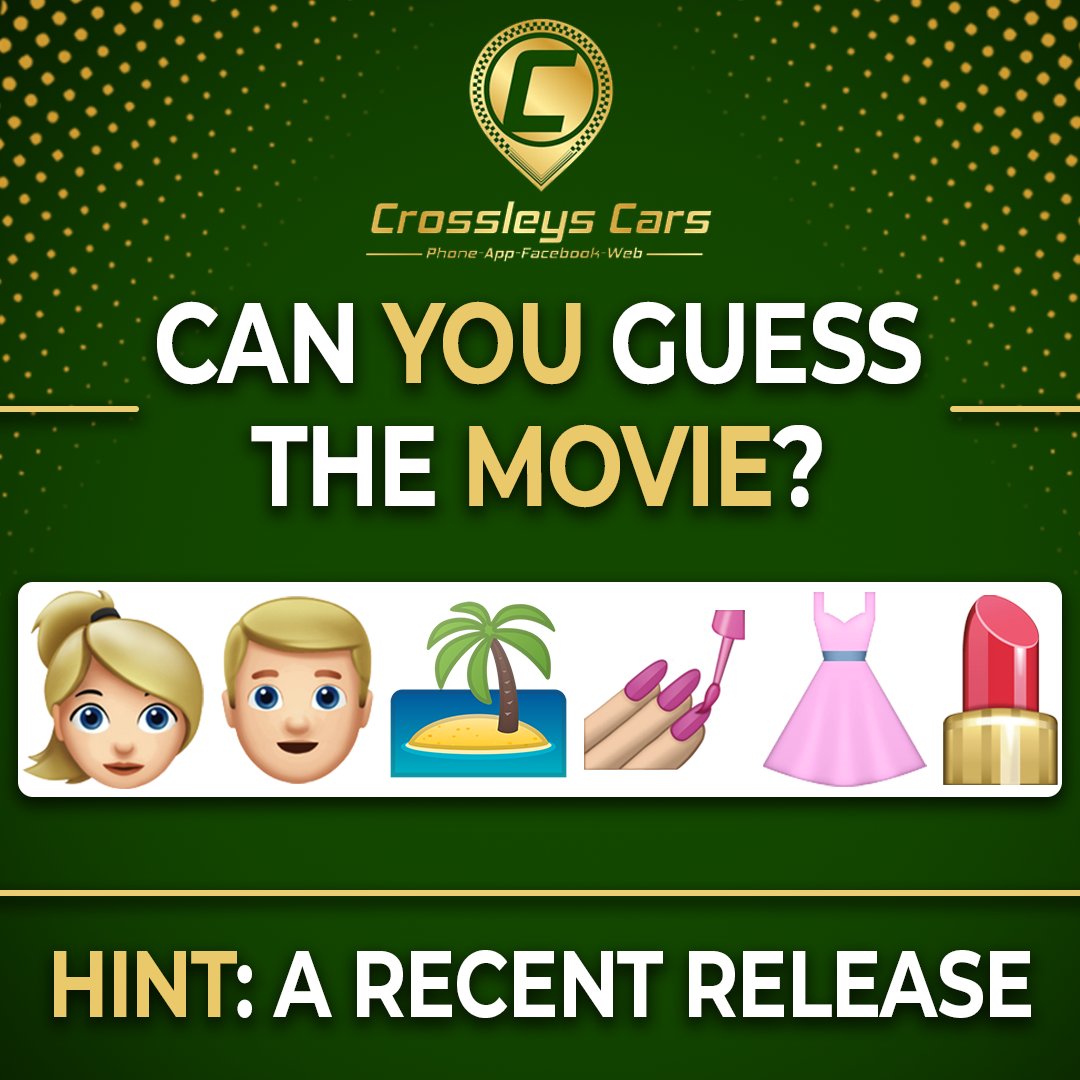 CrossleysCars's tweet photo. Can you guess the movie from the emojis? π€ Drop your guesses in the comments below! π
-
Download Our App: https://t.co/x2qFsq72pi
01422 202020
https://t.co/cmtaSK6dHy
-
#crossleys #taxi #westyorkshire #halifax #halifaxlocal #supportlocal #privatehire #guesstheemoji #funquiz https://t.co/RLw7RJGkOO