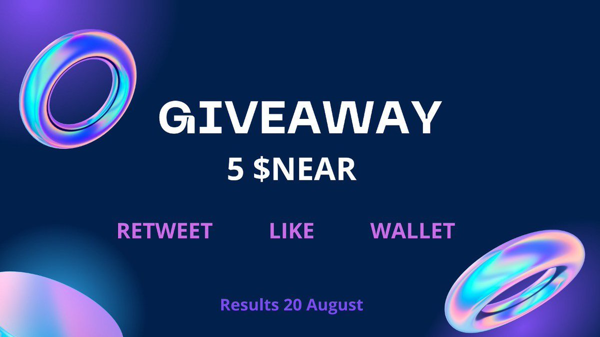0_bishi_7's tweet photo. 🎁 $NEAR TOKENS #GIVEAWAY🎁

To participate, please follow the steps below👇
✅LIKE
✅Retweet 
✅Send your walet below  

#PrizeResults  20 August https://t.co/4MFf21gZ6D