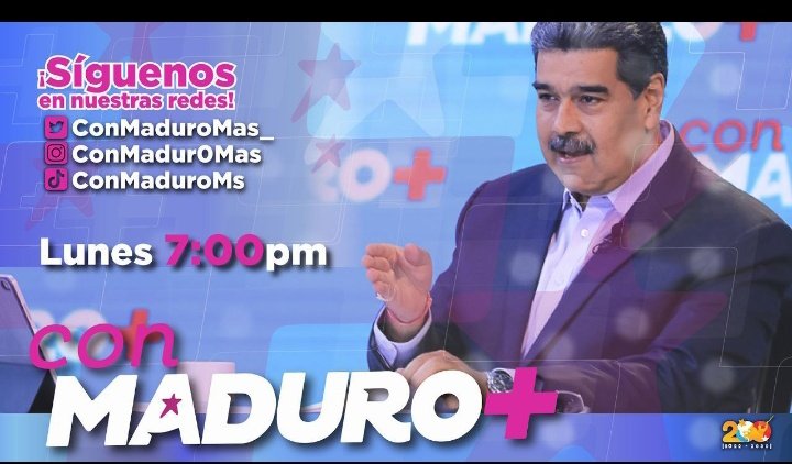 Hoy es la cita para ver @ConMaduroMas_ no te lo pierdas a las 7:00 PM 🤳 #ElTipoEsMaduro