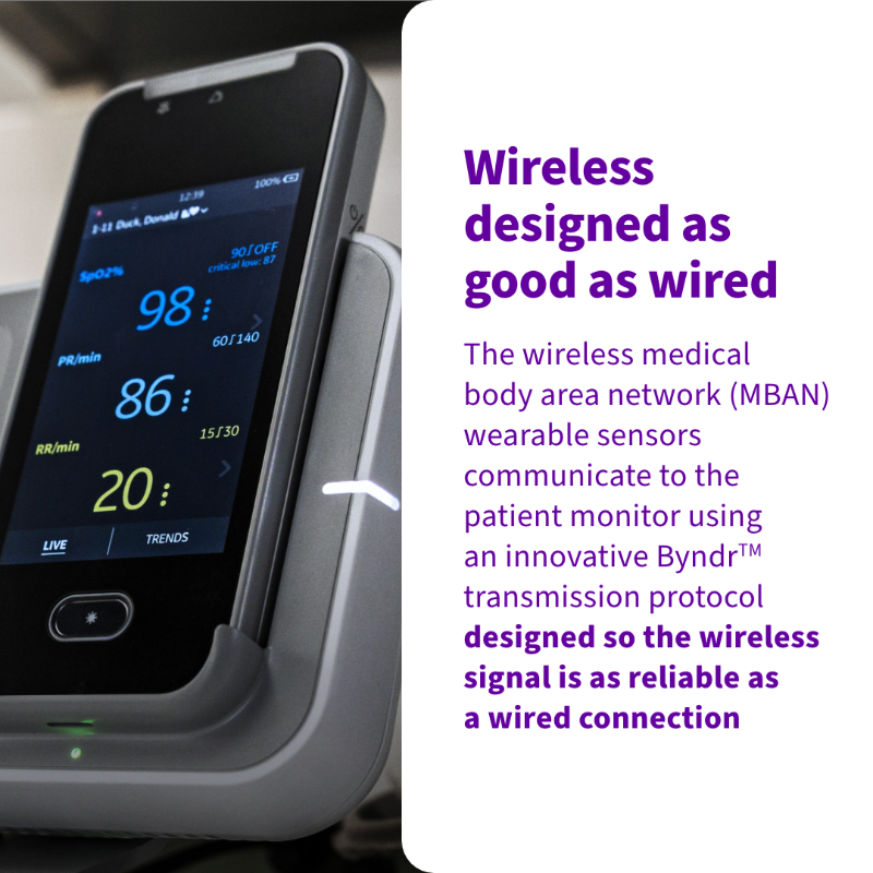 GEHealthCare's tweet photo. Introducing Portrait Mobile, cleared by the @US_FDA today! 👋

A wearable and wireless patient monitoring solution, providing clinicians with real-time continuous monitoring of patients, with a personalized view of their vitals.

#FlexAcuityMatters #FutureofHealthcare
