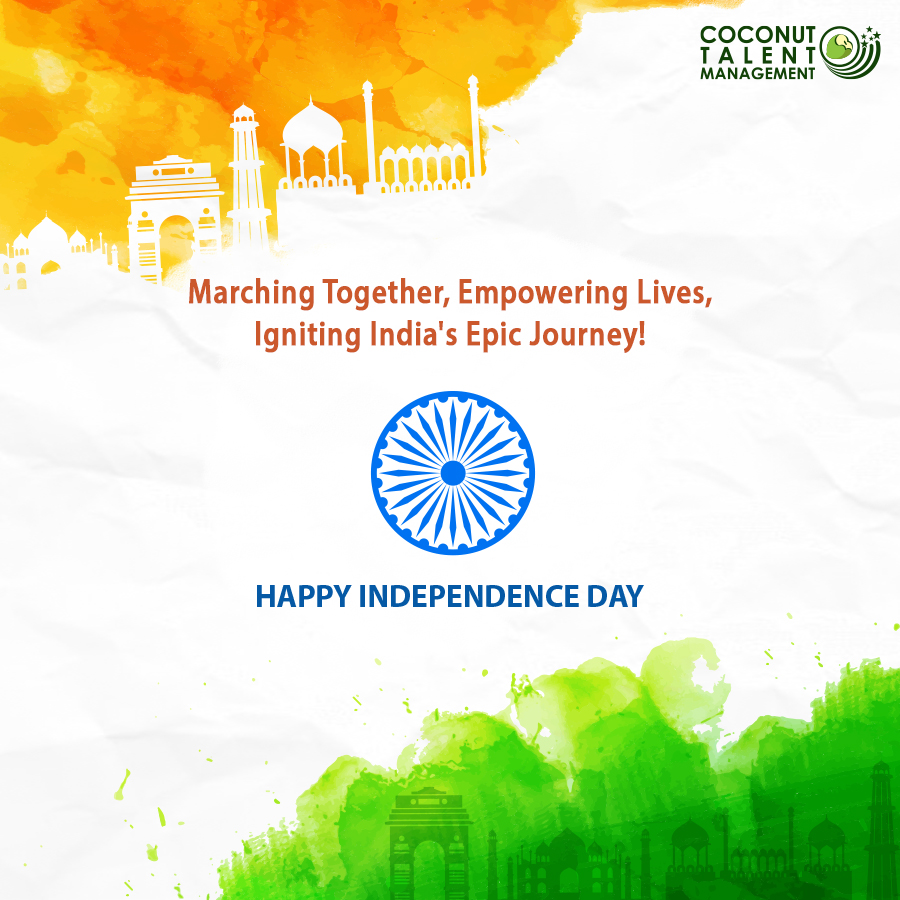 #Remembering not just the past #sacrifices of the brave #hearts but also #marching with #strength and determination towards a brighter future! #HappyIndependenceDay 🇮🇳

#CoconutTalentManagement #HappyIndependenceDay2023 #Aazadi #VandeMataram #IndianFlag #Tiranga #JaiHind