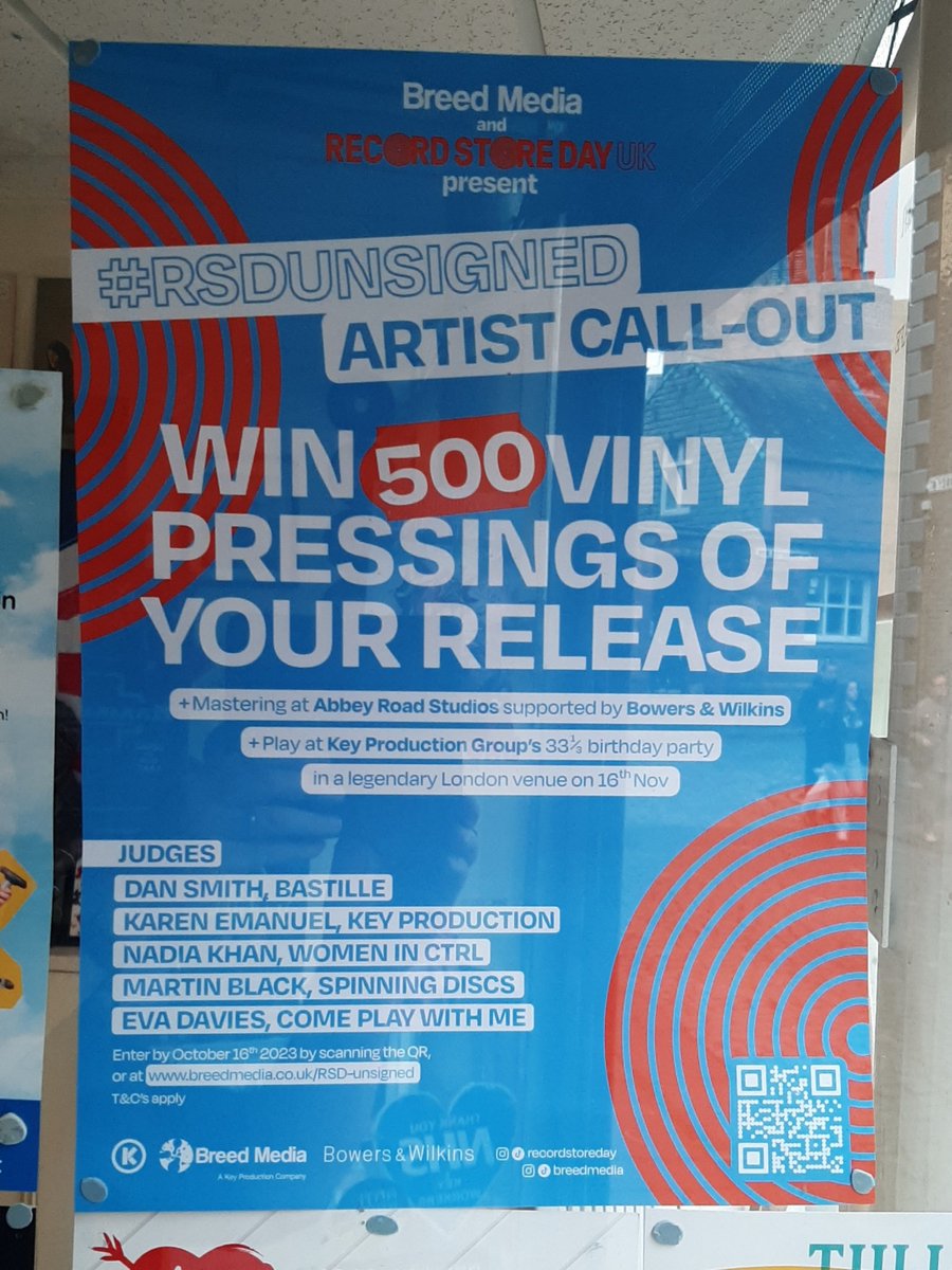 #RSDUNSIGNED Artist call out! Get your music pressed on vinyl with mastering at the Abbey Road Studios @RSDUK give it a go, you just never know 🙂👍