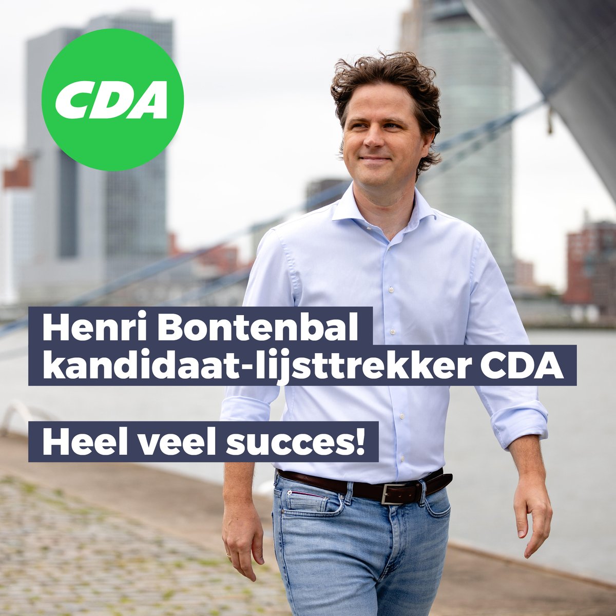 Henri Bontenbal is onze kandidaat-lijsttrekker voor de Tweede Kamerverkiezingen! Heel veel succes Henri, op ons kun je rekenen! 
cda.nl/henri