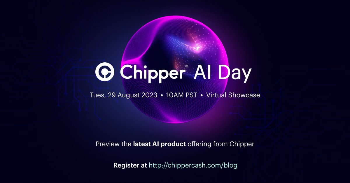 Join us on August 29th for our first Chipper AI Day as we announce an exciting new product and share the latest updates on how we’re leveraging AI across our products &amp; internal tools. Sign up here &amp; read more about AI @ Chipper from our Director of Intelligence Engineering